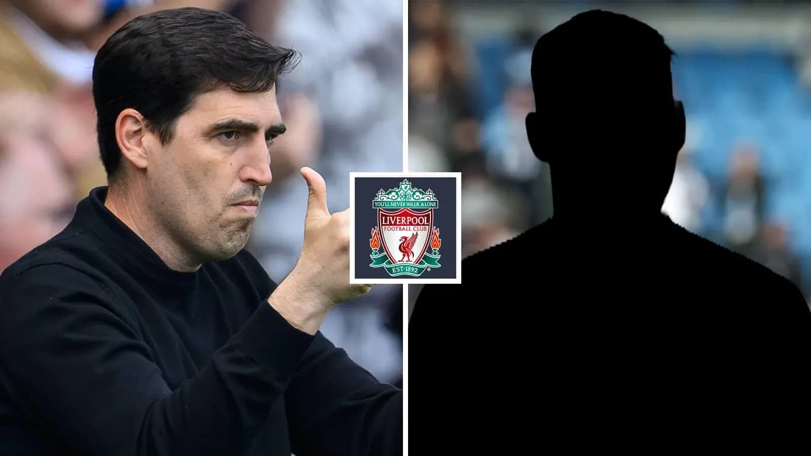 Entraîneur gesticulant avec le logo de Liverpool