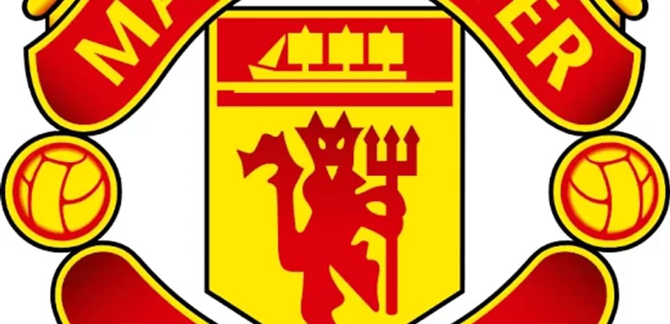 Logo de Manchester United avec emblème et texte