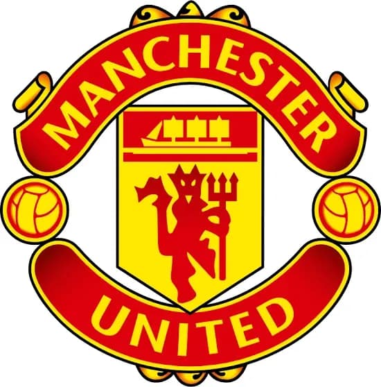 Logo de Manchester United avec emblème et texte