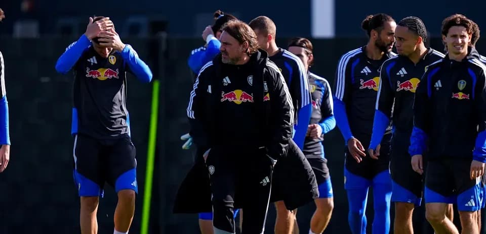 Joueurs de Leeds United lors d'une séance d'entraînement