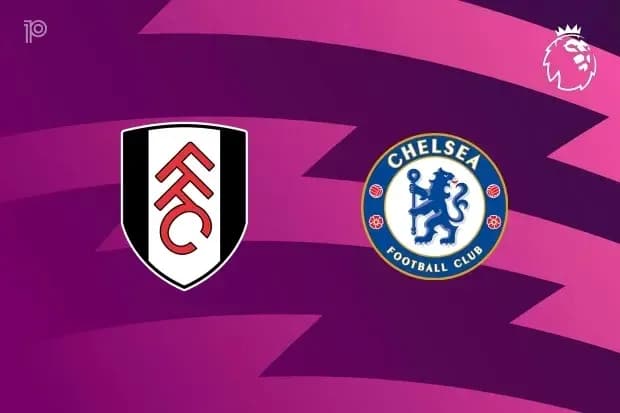 Logos de Fulham et Chelsea sur fond violet