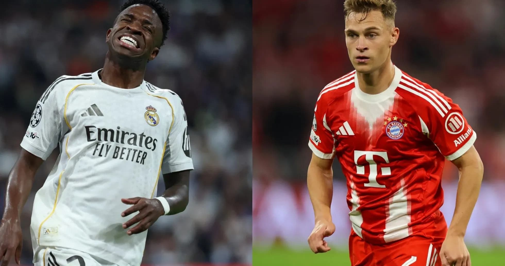 Vinícius Júnior et Joshua Kimmich en action