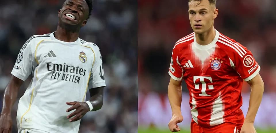 Vinícius Júnior et Joshua Kimmich en action