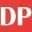 Logo avec les lettres DP sur fond rouge