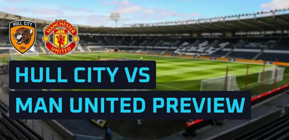 Stade avec logos de Hull City et Manchester United