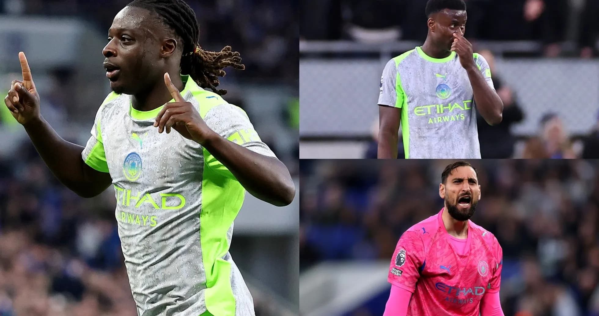 Trois joueurs de Manchester City sur le terrain