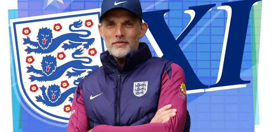 Entraîneur posant avec le logo de l'Angleterre