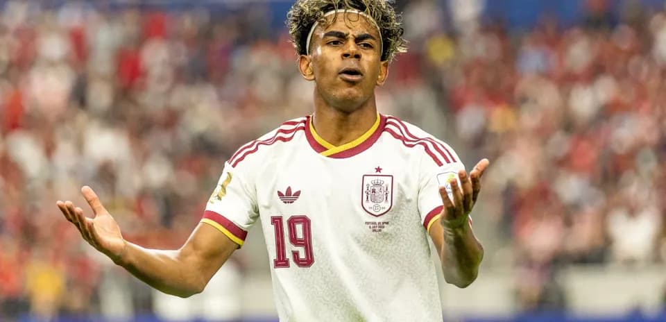 Joueur espagnol réagissant pendant un match