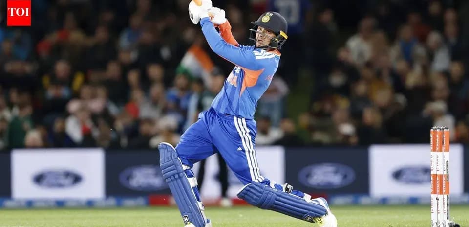 Batsman hitting the ball during a cricket match