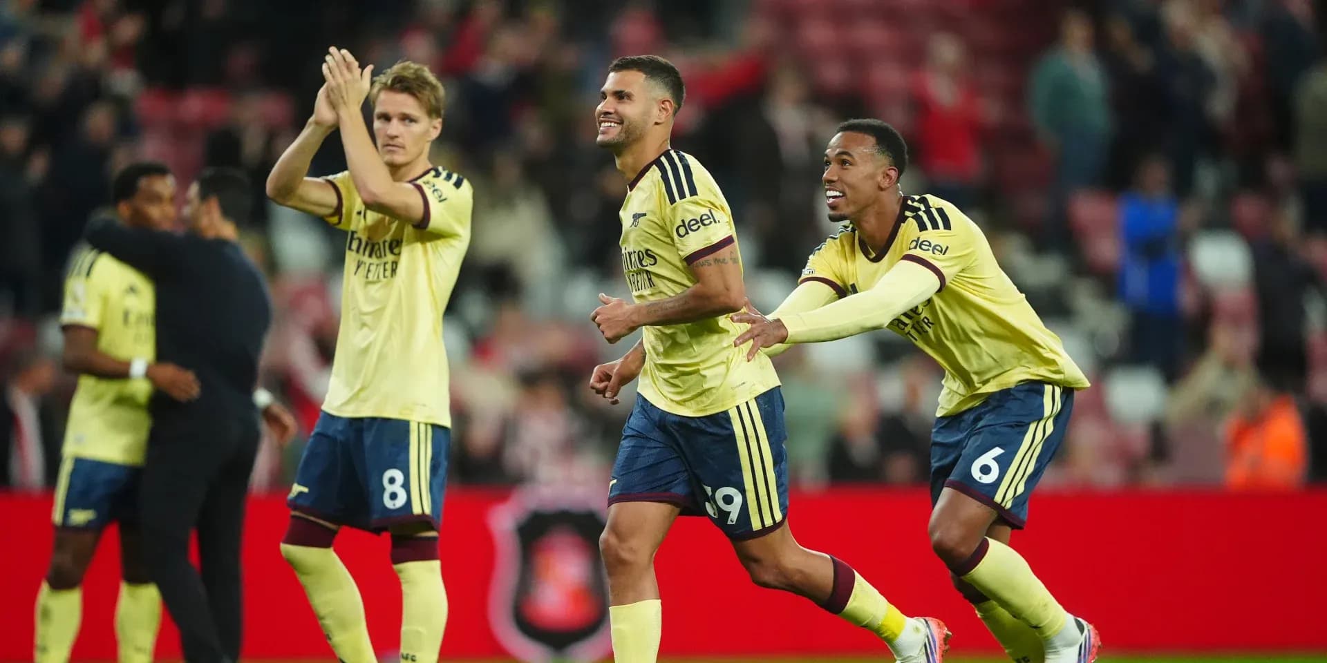 Joueurs d'Arsenal célébrant après un match