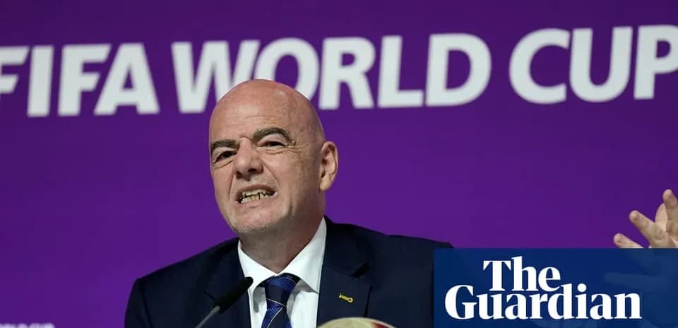 Gianni Infantino speaking at FIFA World Cup press conference