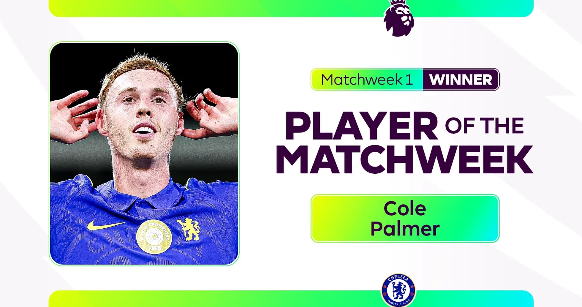 Cole Palmer, joueur de Chelsea, élu joueur de la semaine