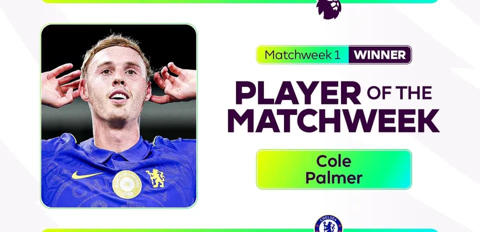 Cole Palmer, joueur de Chelsea, élu joueur de la semaine