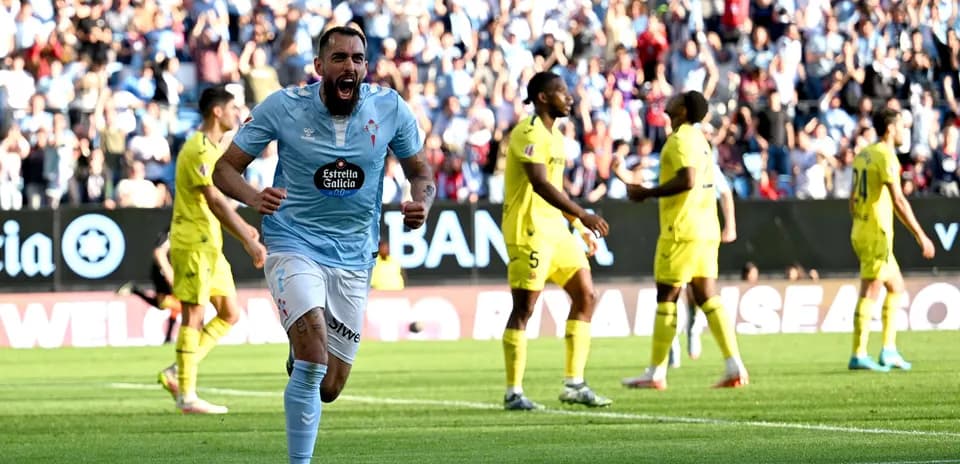 Joueur de Celta Vigo célébrant un but