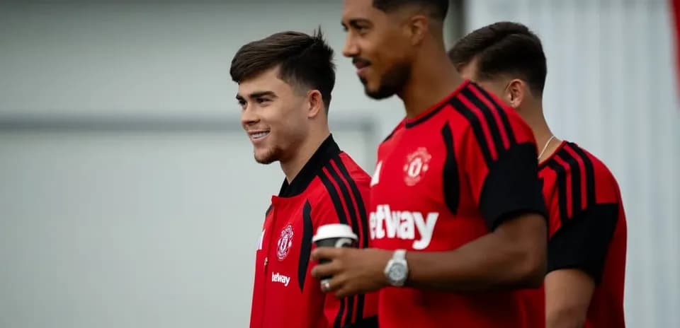 Joueurs de Manchester United lors d'une séance d'entraînement