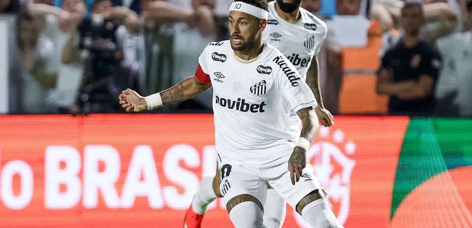Neymar dribbling the ball during a match