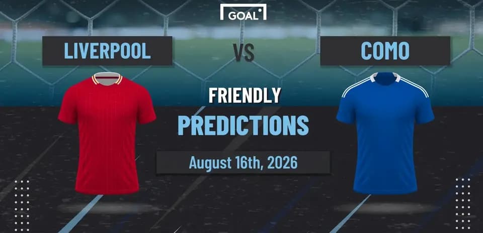Liverpool vs Como friendly match predictions graphic