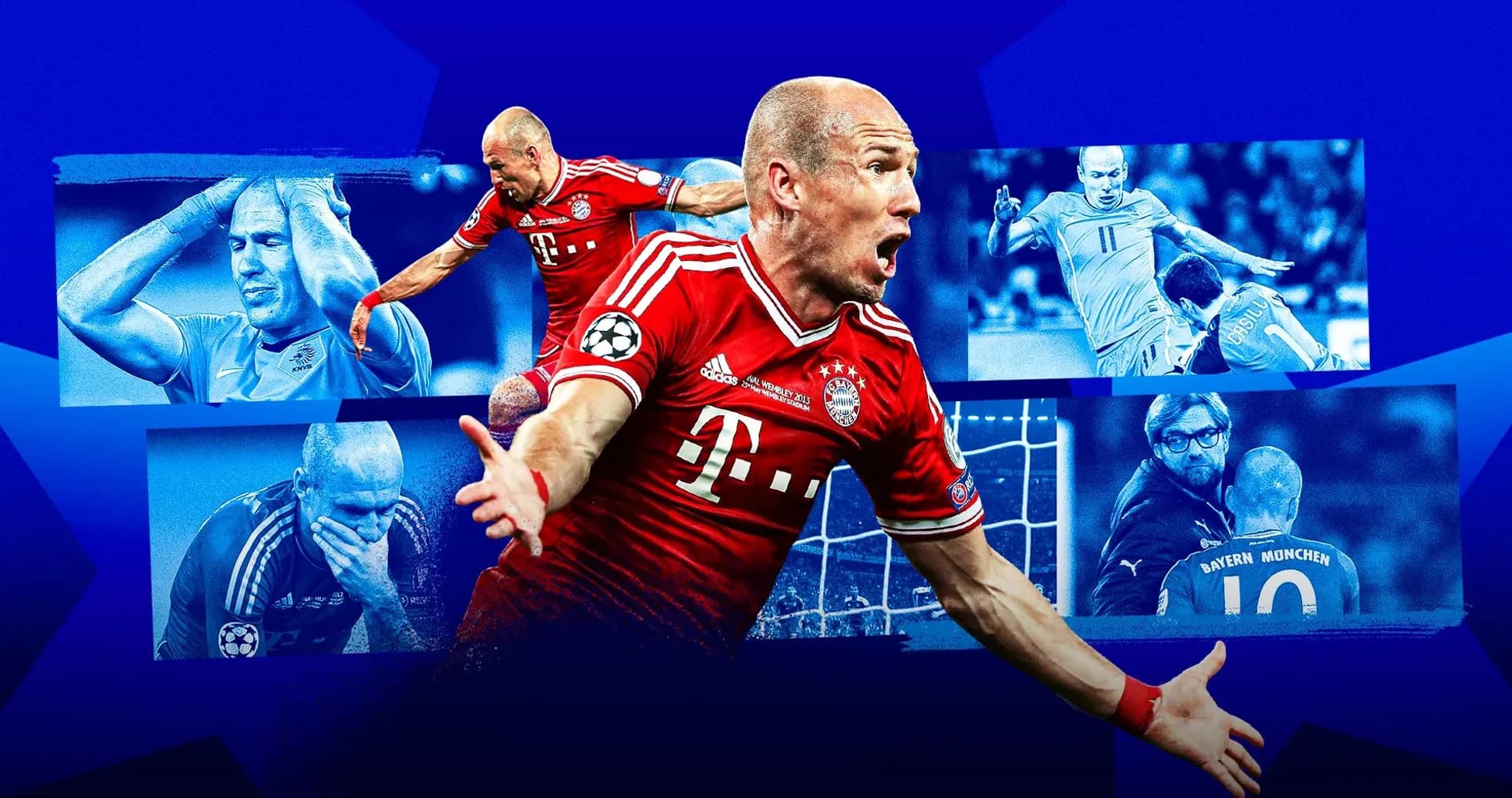 Arjen Robben célébrant un but avec Bayern Munich