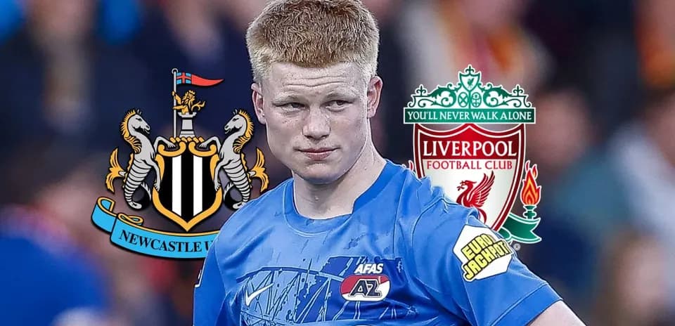 Jeune joueur de football avec logos de clubs en arrière-plan
