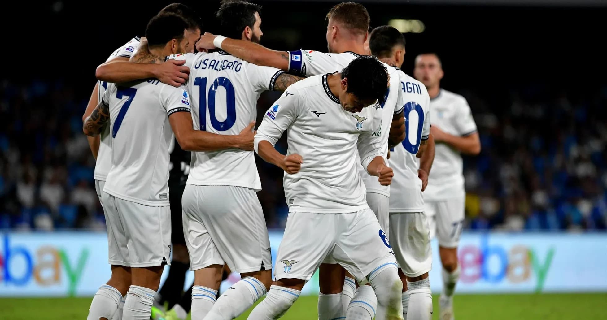 Joueurs de la Lazio célébrant un but