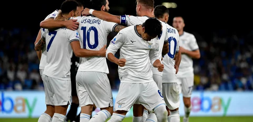 Joueurs de la Lazio célébrant un but