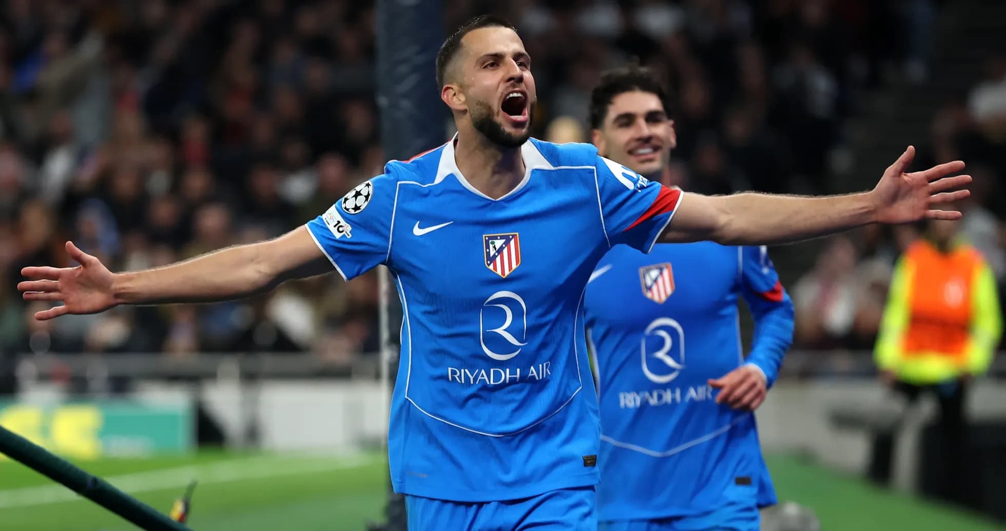 Joueur de l'Atletico Madrid célébrant un but