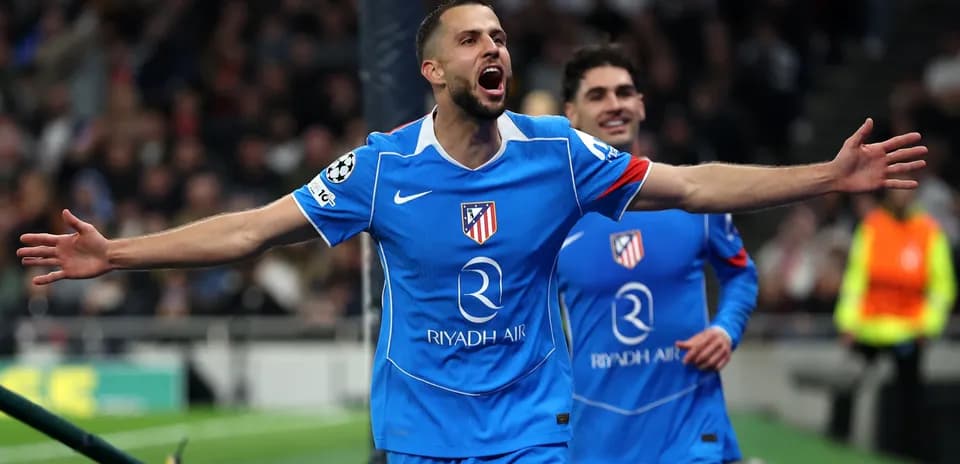 Joueur de l'Atletico Madrid célébrant un but