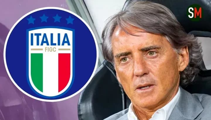 Entraîneur de l'Italie avec logo de la fédération