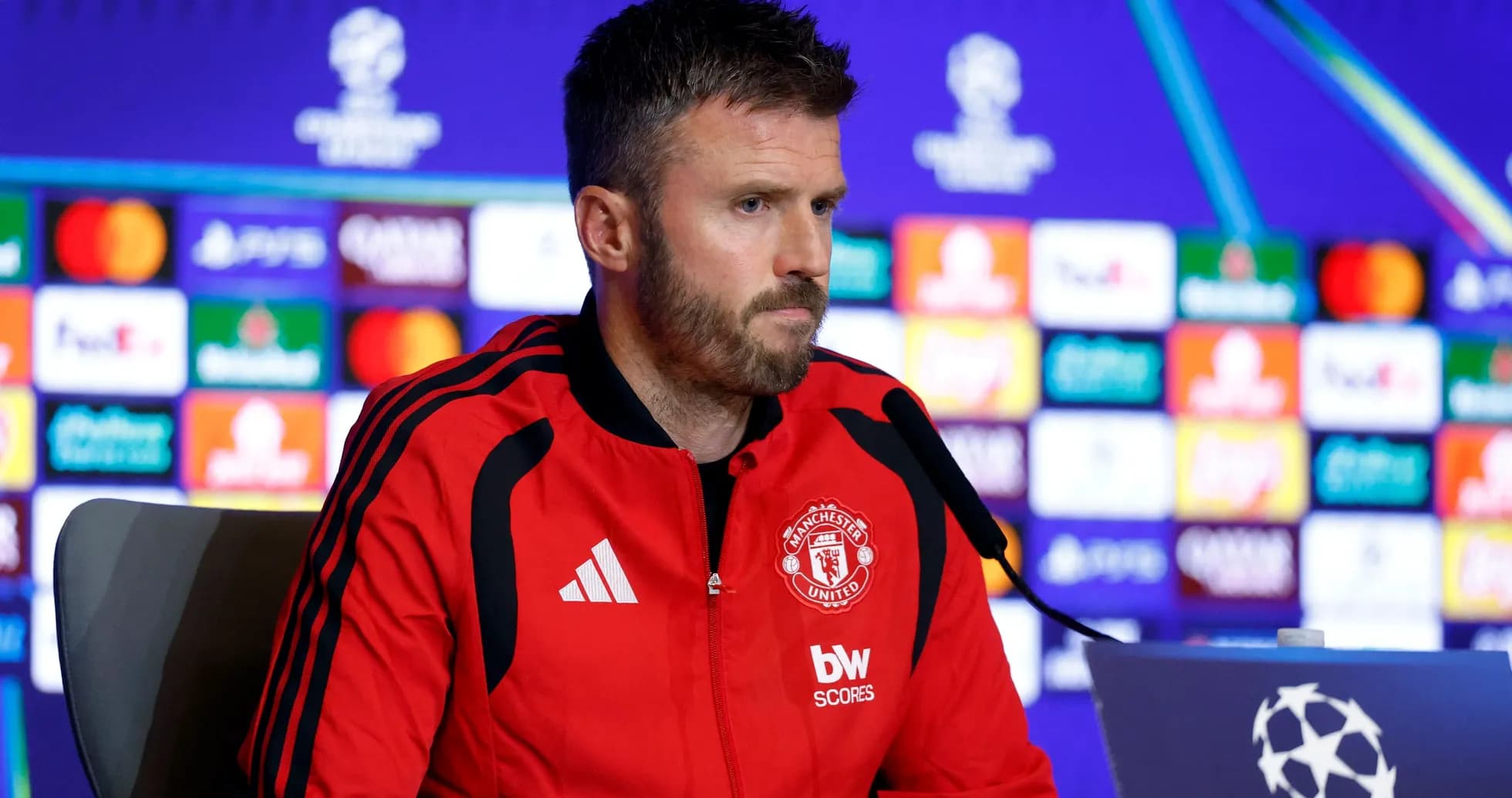 Entraîneur de Manchester United lors d'une conférence de presse