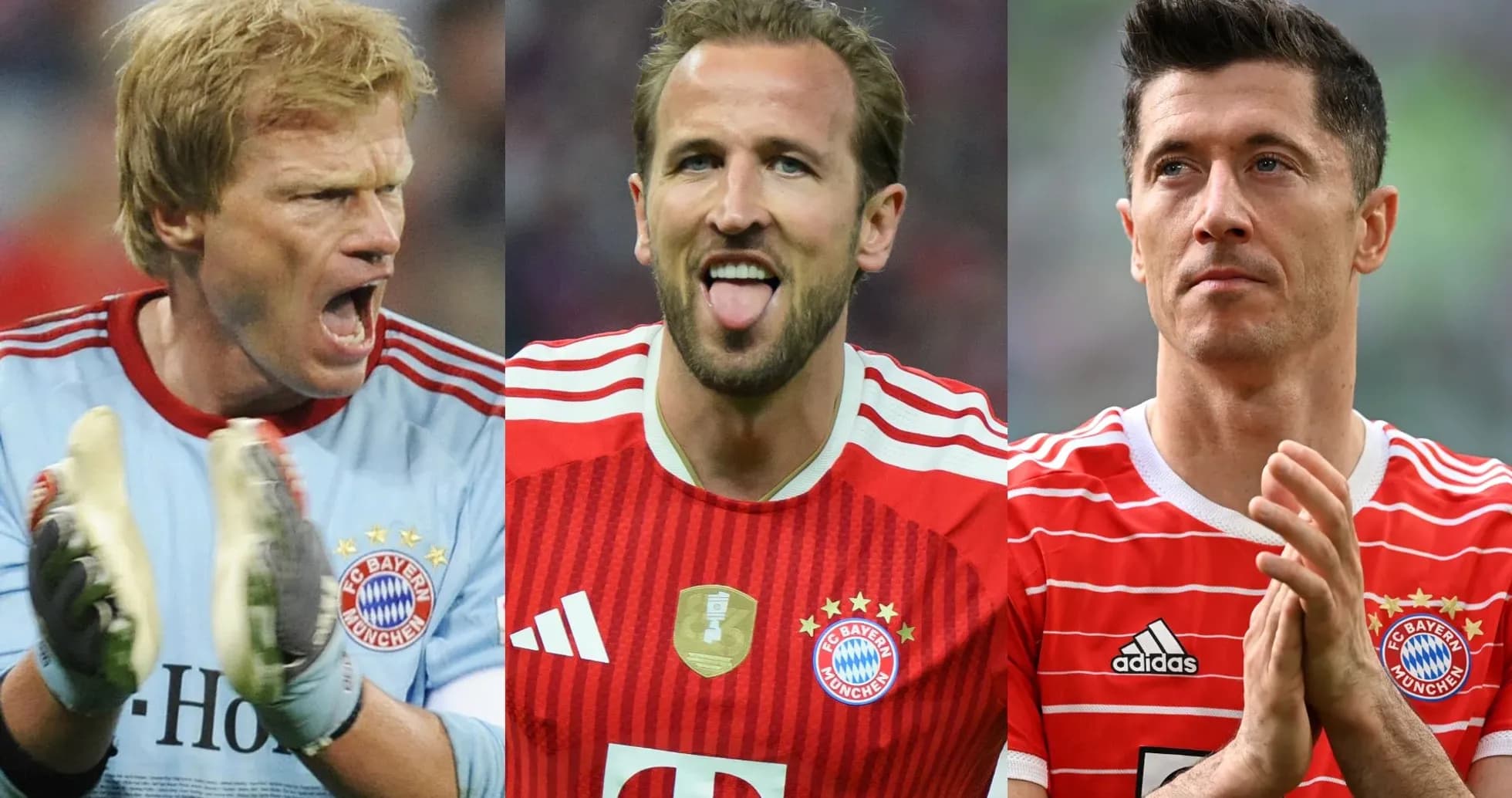 Trois joueurs de Bayern Munich en action