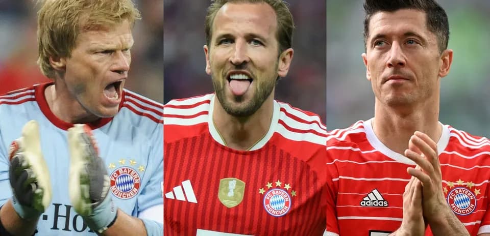 Trois joueurs de Bayern Munich en action