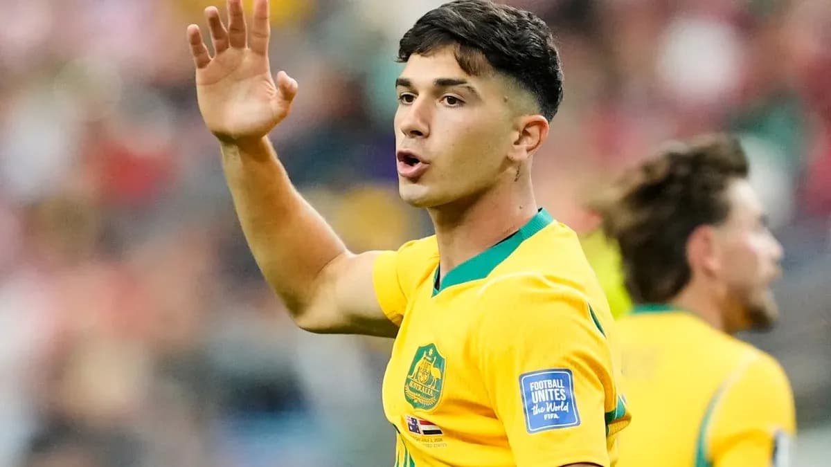 Joueur australien saluant pendant un match