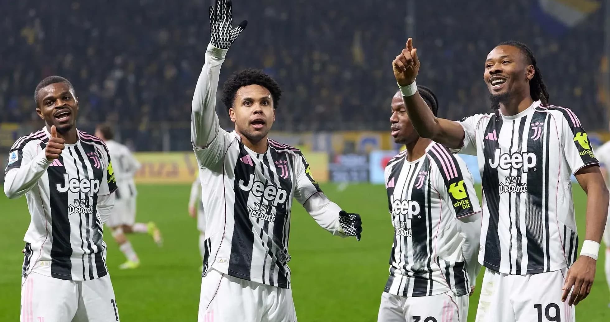 Joueurs de la Juventus célébrant un but