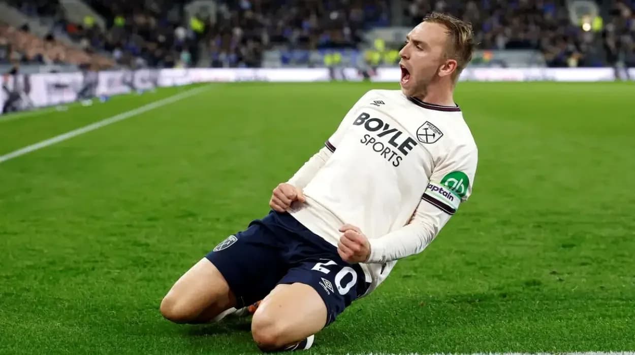 Un joueur de West Ham célébrant un but