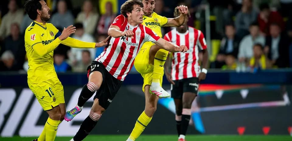 Un joueur d'Athletic Club en action contre Villarreal
