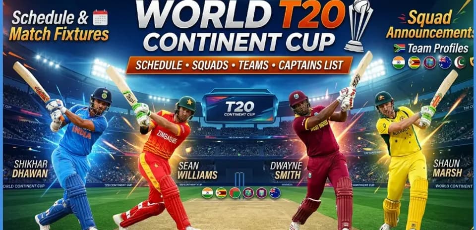 Coupe du Monde T20 Continentale : Calendrier, Équipes, Capitaines et Effectifs