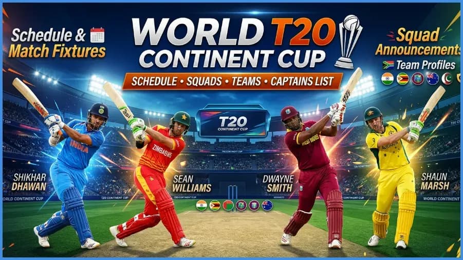 Coupe du Monde T20 Continentale : Calendrier, Équipes, Capitaines et Effectifs