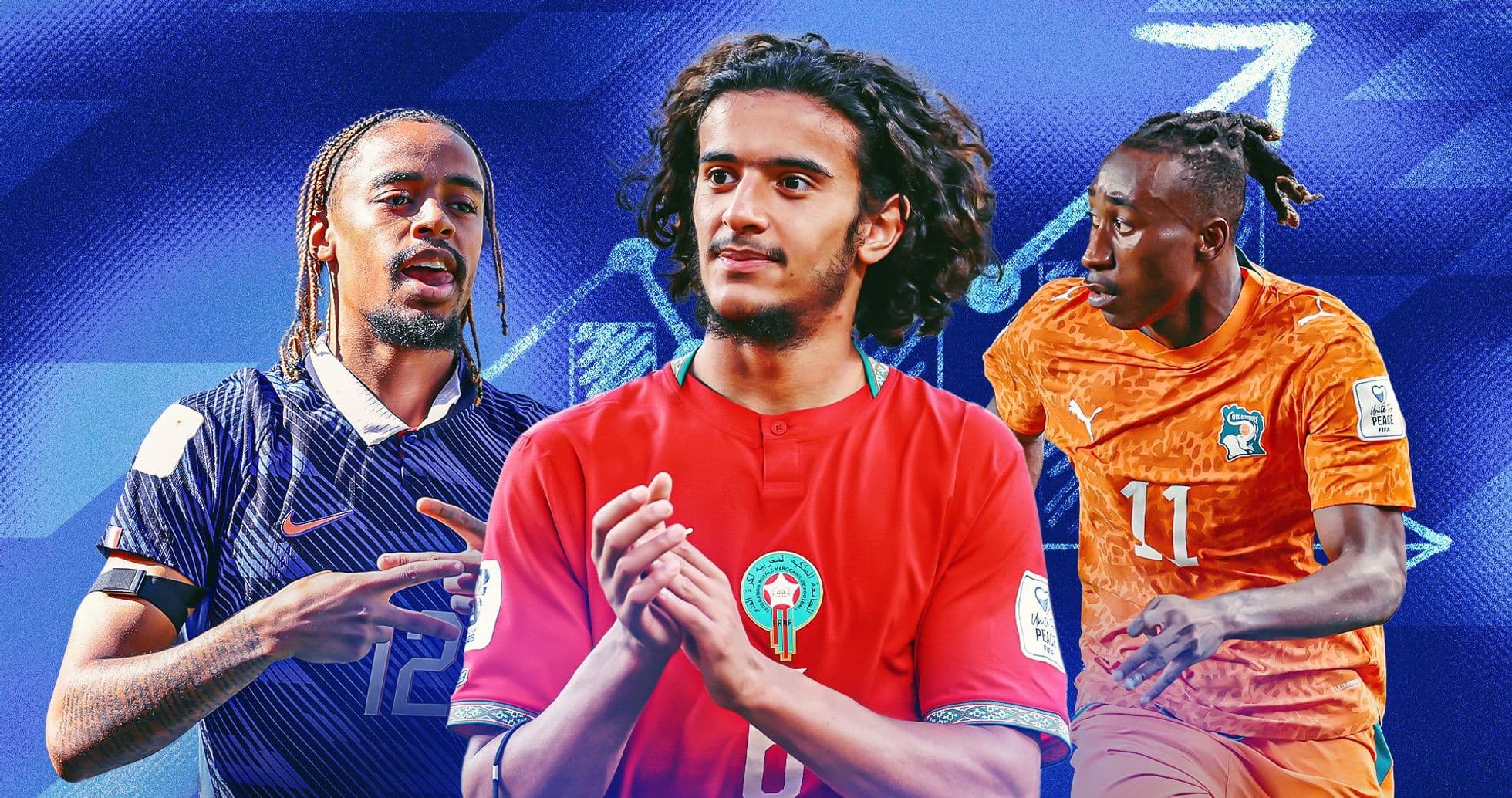 Suivi des valeurs des joueurs à la Coupe du Monde : Ayyoub Bouaddi s'impose, Bradley Barcola brille et Yan Diomande voit sa valeur grimper