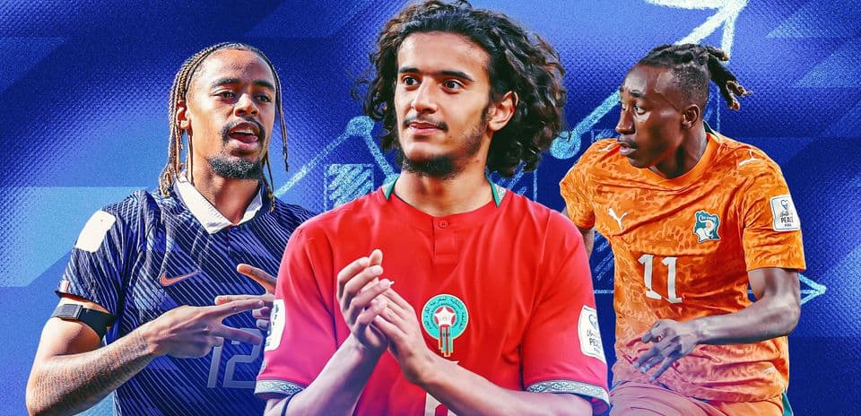 Suivi des valeurs des joueurs à la Coupe du Monde : Ayyoub Bouaddi s'impose, Bradley Barcola brille et Yan Diomande voit sa valeur grimper