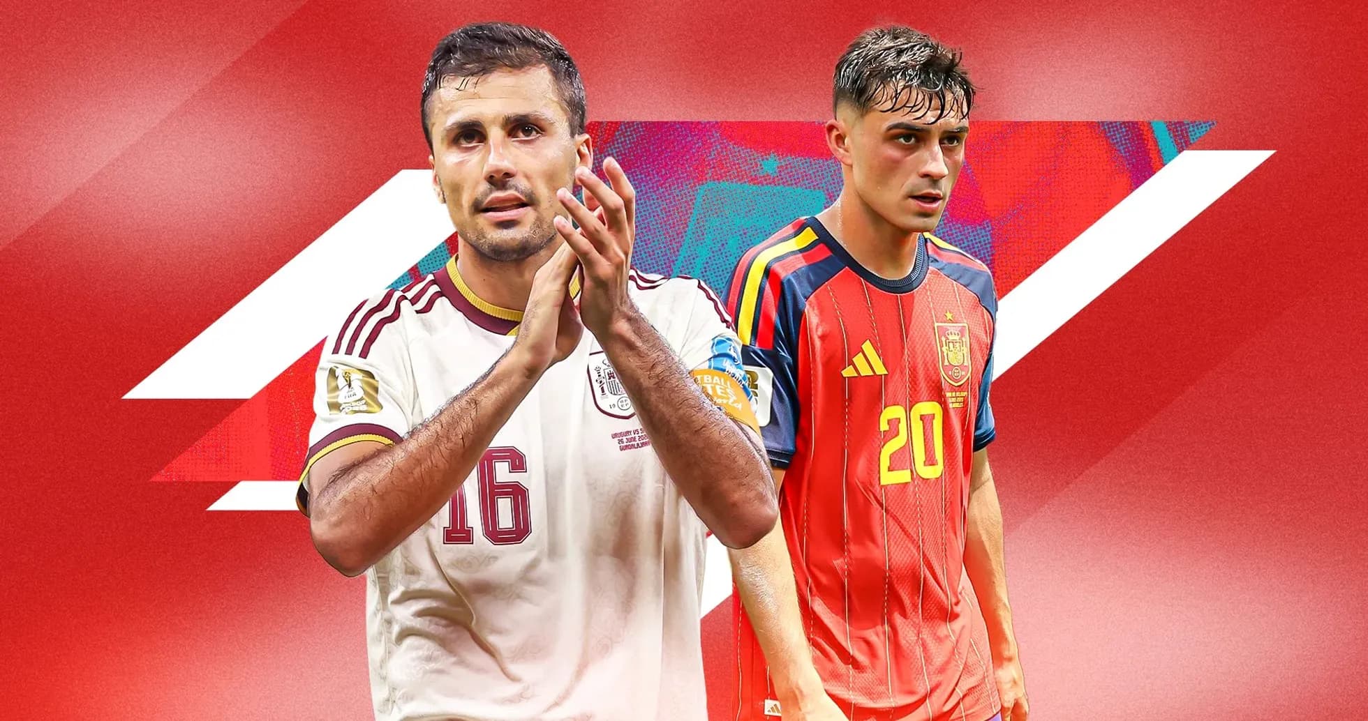 Joueurs de football portant des maillots de Mexico et Espagne Joueurs de football portant des maillots de Mexico et Espagne