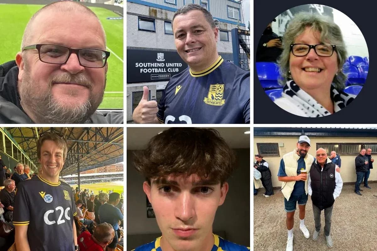 Fans of Southend United at football matches Fans of Southend United at football matches