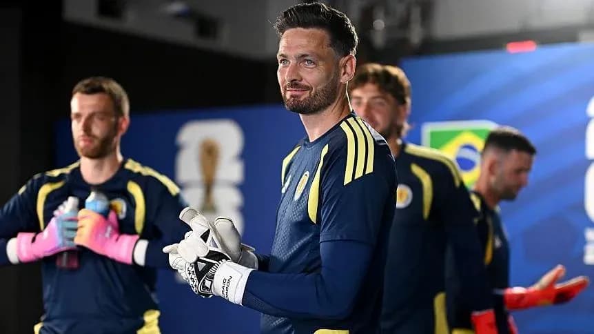Gardiens de but en tenue avant un match Gardiens de but en tenue avant un match