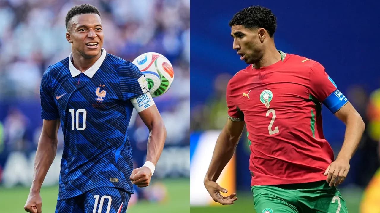 Kylian Mbappé et Achraf Hakimi en match Kylian Mbappé et Achraf Hakimi en match