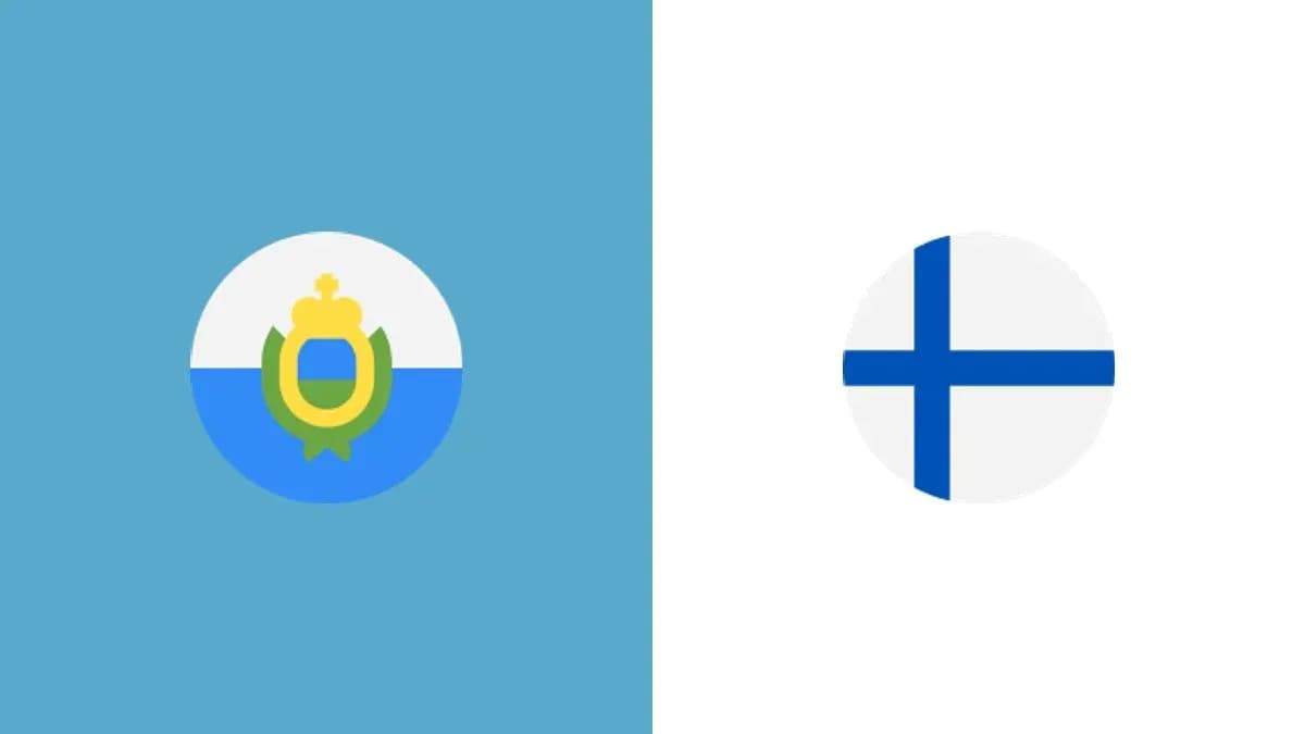 Drapeaux de Saint-Marin et de la Finlande Drapeaux de Saint-Marin et de la Finlande