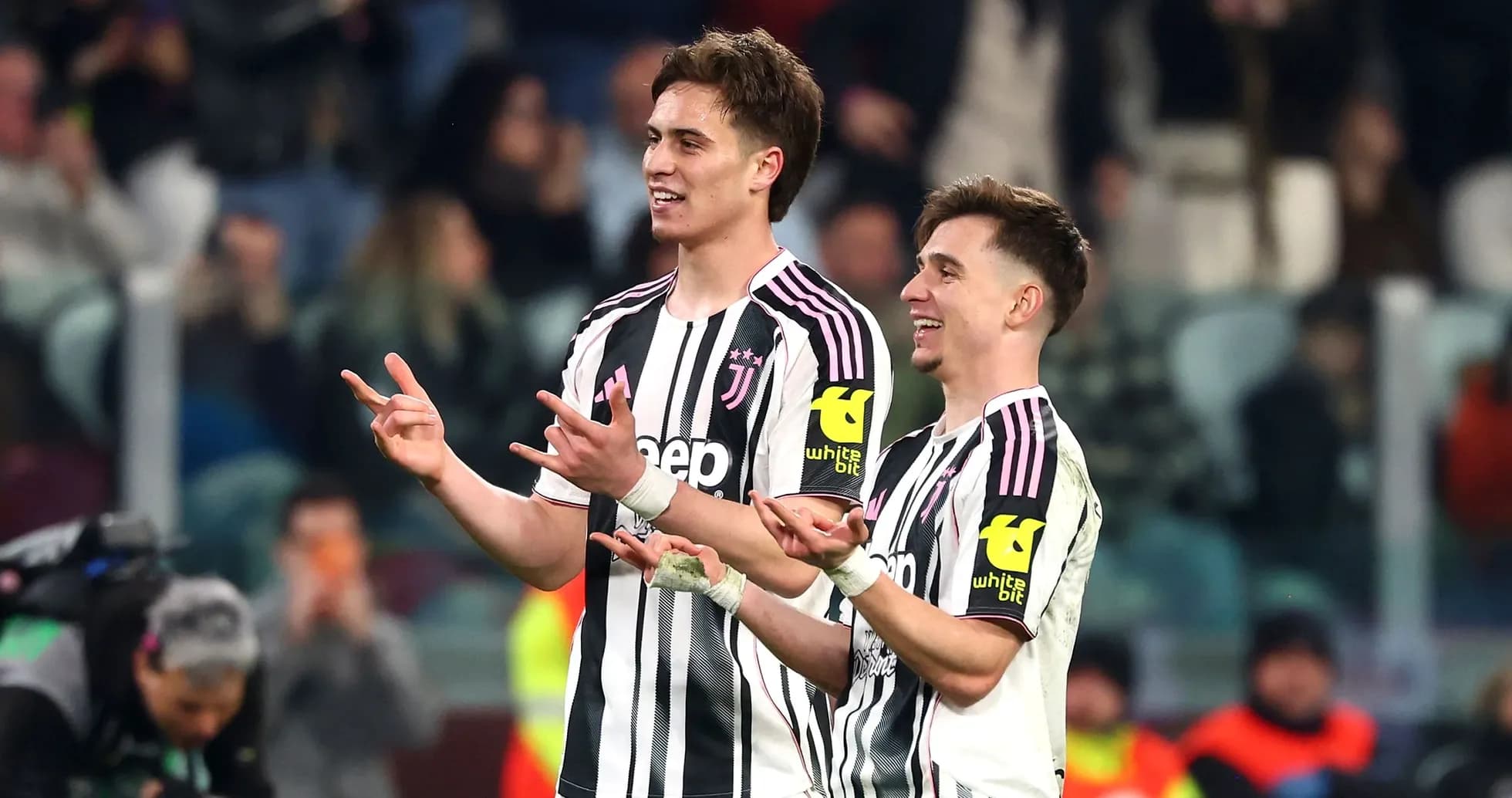 Joueurs de la Juventus célébrant après un match Joueurs de la Juventus célébrant après un match