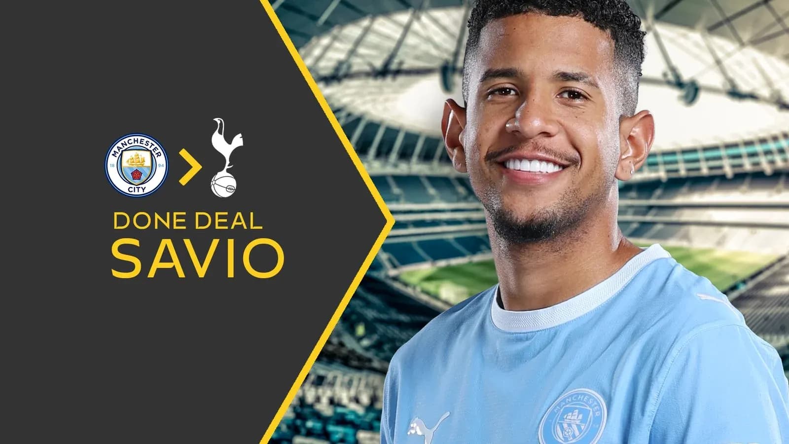 Savio, joueur de Manchester City, annonce transfert Savio, joueur de Manchester City, annonce transfert