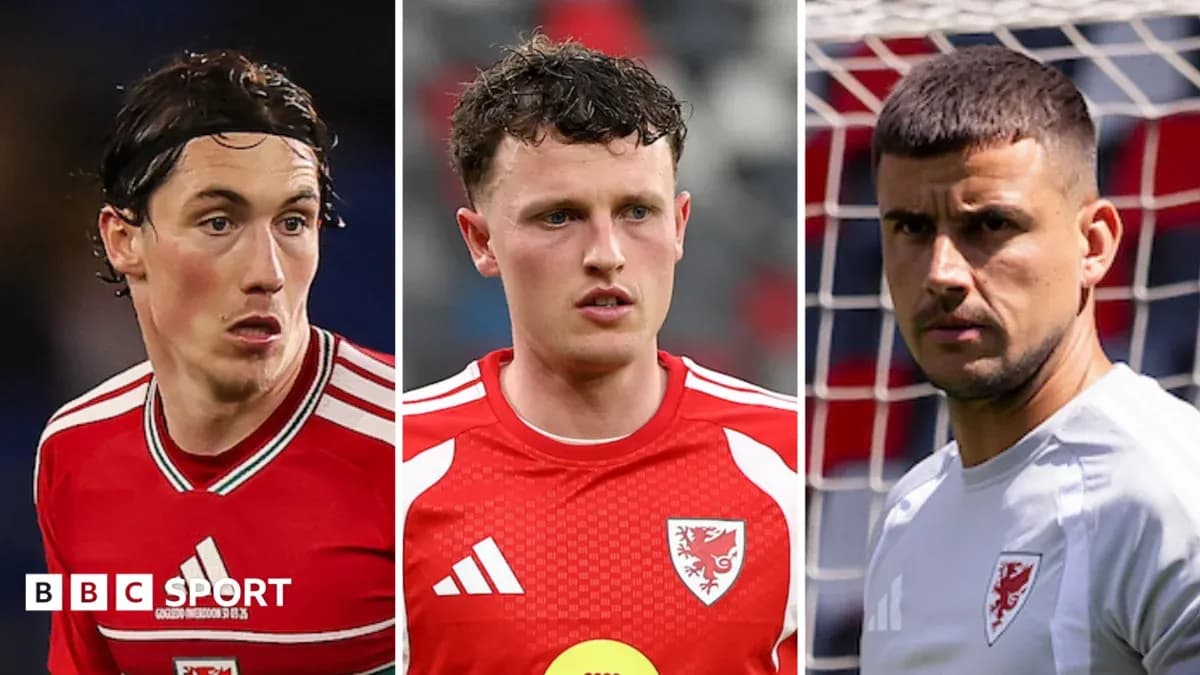 Trois joueurs de l'équipe du pays de Galles Trois joueurs de l'équipe du pays de Galles