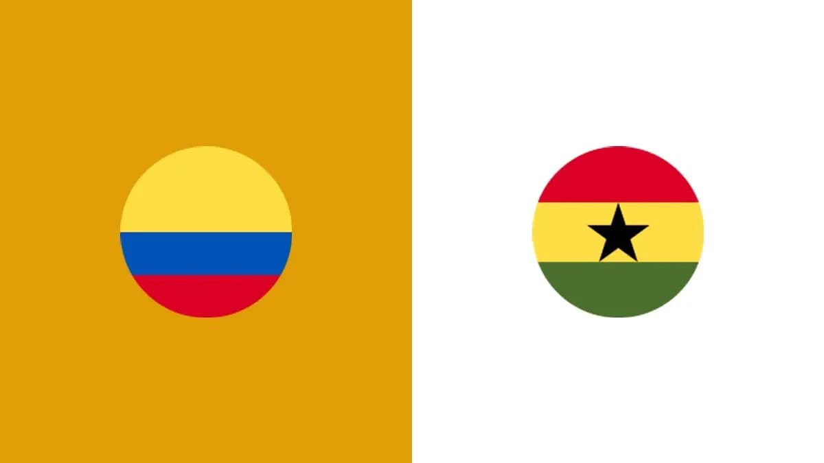 Drapeaux de la Colombie et du Ghana sur fond uni Drapeaux de la Colombie et du Ghana sur fond uni