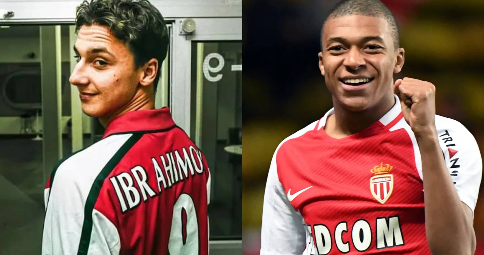 Zlatan Ibrahimović et Kylian Mbappé en maillot Zlatan Ibrahimović et Kylian Mbappé en maillot
