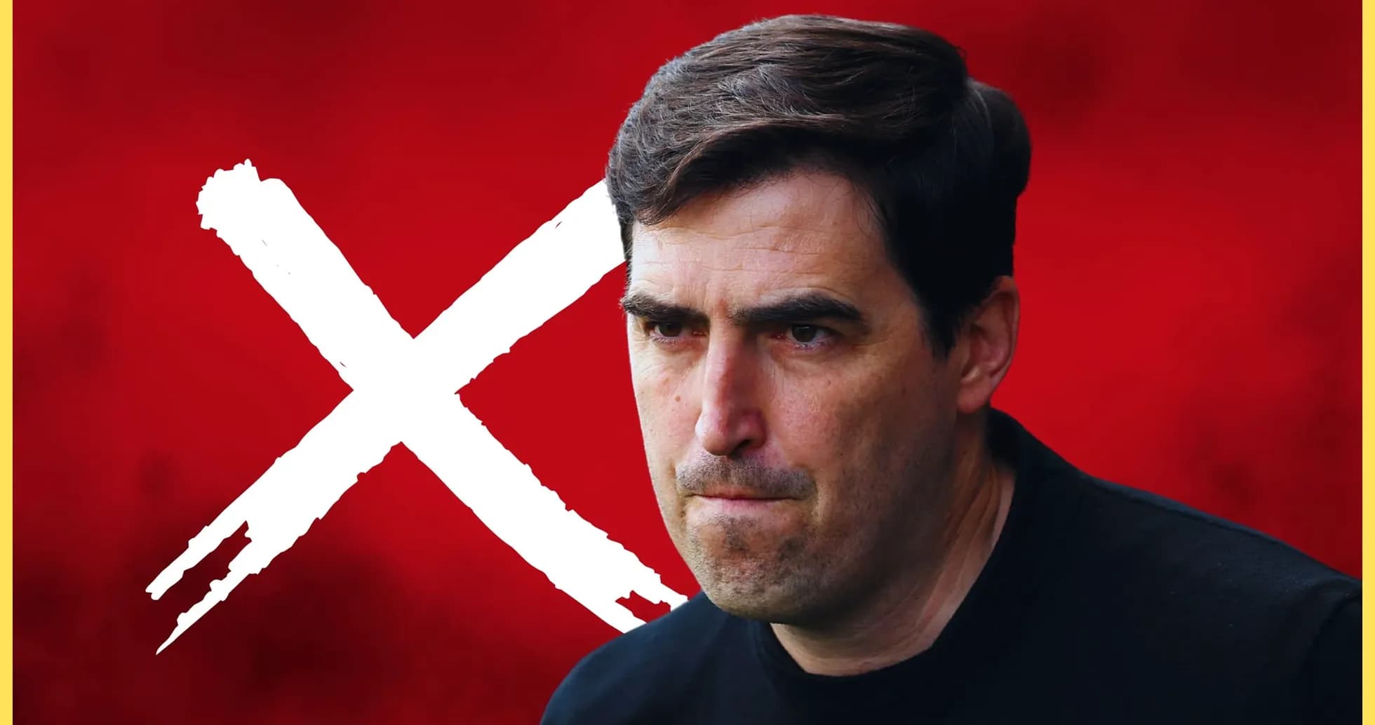 Entraîneur avec un fond rouge et un X blanc Entraîneur avec un fond rouge et un X blanc
